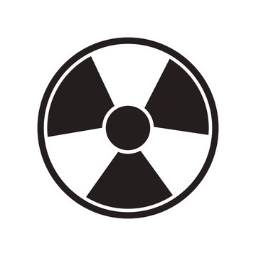 toxic and nuclear symbol over white background. vector illustration