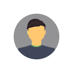 Human male avatar. Male avatar flat. Male avatar icon. Male avatar web. Male avatar illustration. Male avatar isolated