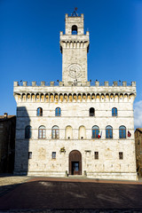 Fototapeta na wymiar Town Hall of Montepulciano in Tuscany