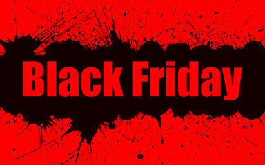 Vector paint grunge background for Black Friday Sale.