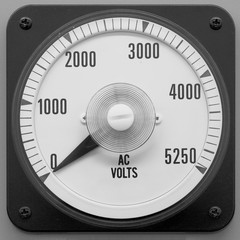 Voltmeter for a five thousand volt system.