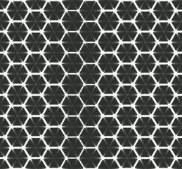 Honeycomb seamless pattern. Vector geometric background, luminous style