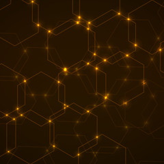 Abstract background of hexagonal cells, geometric design