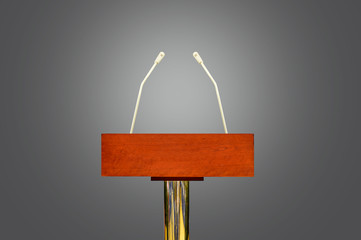 podium ready to address
