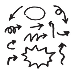 hand draw arrow, vector