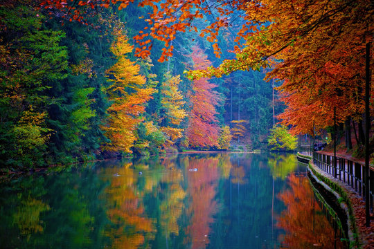 Herbst in der Sächsischen Schweiz, Deutschland