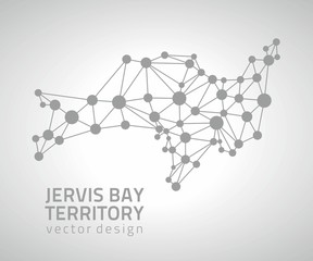 Jervis Bay Territory vector grey dot outline modern map