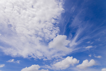 Blue sky with clouds background and pattern
