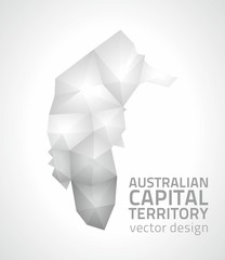 Australian Capital Territory polygonal mosaic vector triangle map