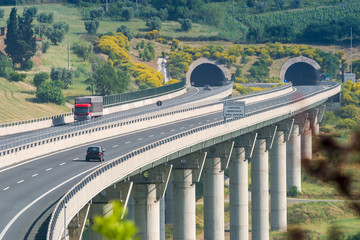 Cecina - Motorway from Rosignano Solvay to Livorno, Tuscany, Italy