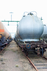 Fototapeta na wymiar Railway wagons on the railroad