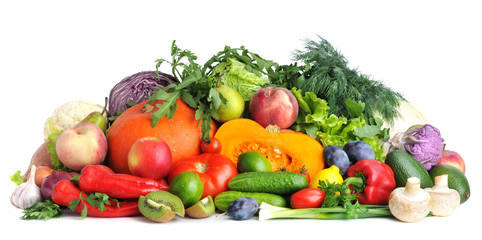 Fresh vegetables and fruit .