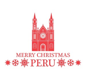Fototapeta na wymiar Merry Christmas Peru