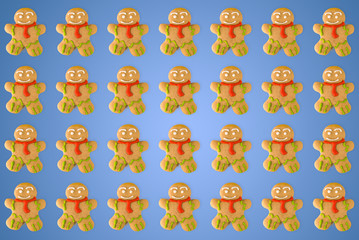 Obraz premium gingerbread man in the background, Christmas concept