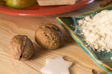 flour sugar and cinnamon