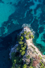 aerial view of the Greece coast line