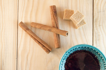 flour sugar and cinnamon