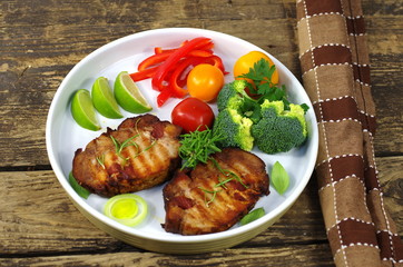 grilled two pork chop