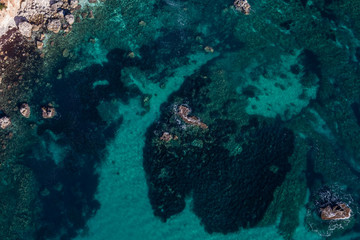 aerial view of the Greece coast line
