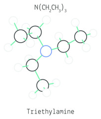 Triethylamine C6H15N molecule