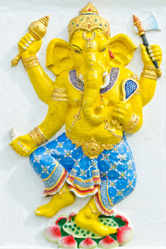 God of success 31 of 32 posture. Indian or Hindu God Ganesha ava