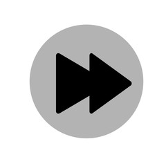 Next track media player icon illustration. Black and gray icon. Vector illustration