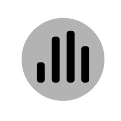 Vector Illustration of a Music Equalizer. Music Volume Equalizer icon flat. Player icon. Voice icon. Black and gray icon
