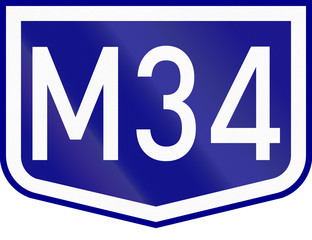 Route shield of a numbered highway in Hungary