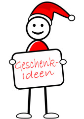 Strichmännchen Weihnachtsmann