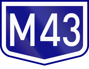 Route shield of a numbered highway in Hungary