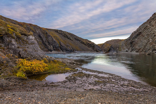 The River Kara. Odintsovo gorge. September.