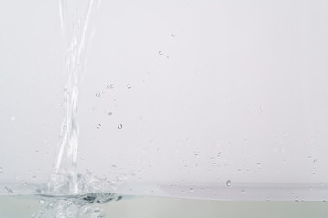fresh water pouring in aquarium