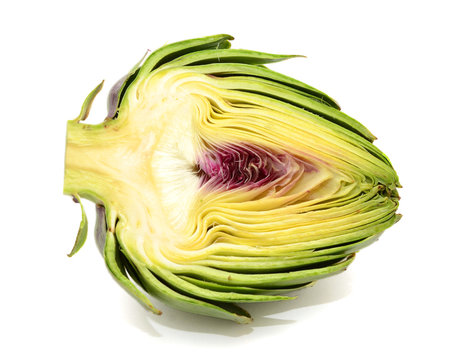 Fresh Artichokes isolated on white background