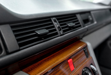 Car dashboard close-up