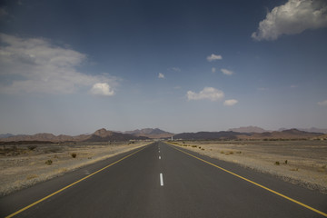 emty road in rural Oman