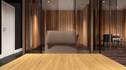 Meeting room. Office building in a new residential area. 3d rend