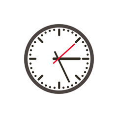 Wall watch icon vector