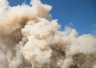 Fluffy Puffs of Smoke and Fog on Black Background. smoke background. smoke and cloud. Artistic abstraction composed of nebulous.