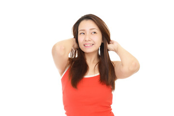 Fototapeta premium 寛ぐ女性