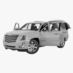 SUV car isolated on a white. 3D illustration