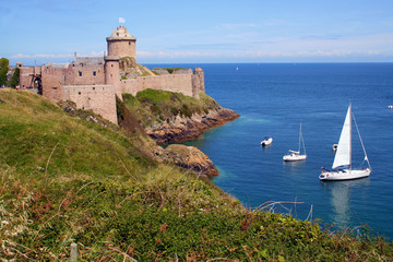 Fototapeta na wymiar Fort La Latte castle , Cap Frehel, Brittany, France