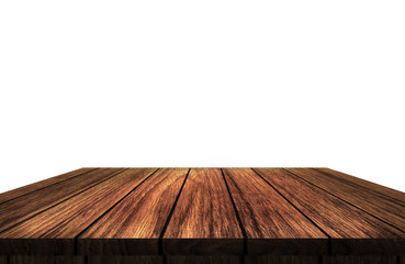 empty wooden table in isolate