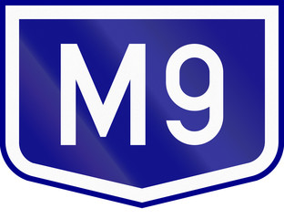 Route shield of a numbered highway in Hungary