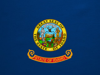 Flag of Idaho real detailed fabric texture