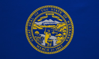 Flag of Nebraska real detailed fabric texture