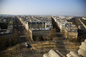 Paris view from Arc de Triumph, France