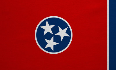 Flag of Tennessee real detailed fabric texture