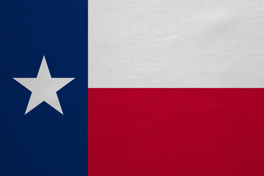 Flag of Texas real detailed fabric texture