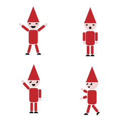 Set of Santa, clip art vector