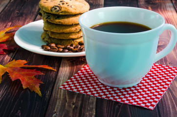 Still life with coffee and cookies